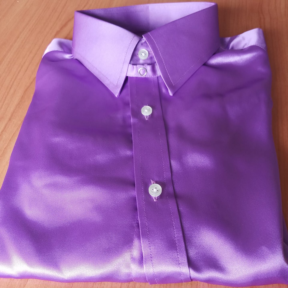 Satin Purple Tab Collar